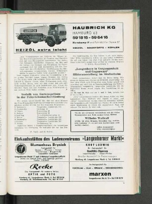 "Langenhorn in Vergangenheit und Gegenwart" Bilderausstellung im Siedlerheim