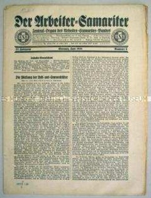 Monatszeitung "Der Arbeiter-Samariter" zum 10. Bundestag des Arbeiter-Samariter-Bundes