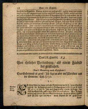116-128, Das LII. Capitel