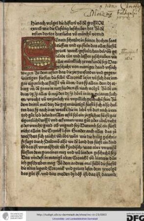 Hiernach volget die histori von den grossen Alexander wie die Eusebius beschrieben hat zuo den ersten doctor Hartliebs von München vorred.