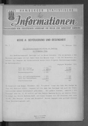 1955: Hamburger statistische Informationen / A