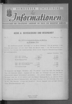 1955: Hamburger statistische Informationen / A