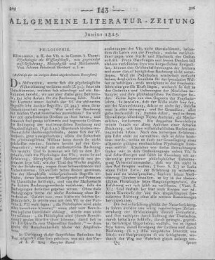 Herbart, J. F.: Psychologie als Wissenschaft, neu gegründet auf Erfahrung, Metaphysik und Mathematik. T.1. Königsberg: Unzer 1824 (Beschluss der im vorigen Stück abgebrochenen Recension)