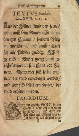 Textvs funebris Luc. XVIII. vs. 13. 14.