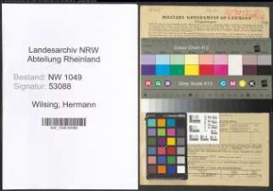 Entnazifizierung Hermann Wilsing , geb. 10.08.1910 (Vermessungstechniker)