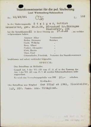 Staiger, Gottlob