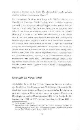 Unterricht ab Herbst 1945