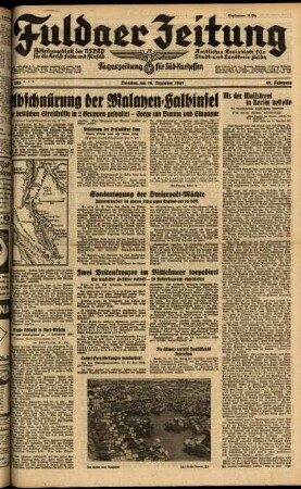 Ausgabe vom Dienstag, den 16. Dezember 1941.