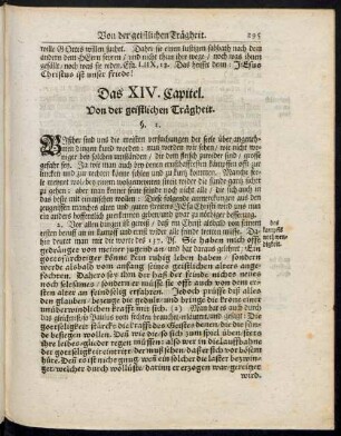 Das XIV. Capitel. Von der geistlichen Trägheit