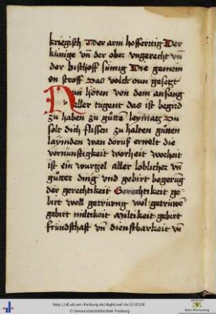 [62v - 63v] Von den Tugenden und Lastern.