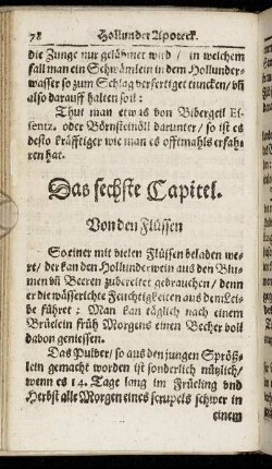 Das sechste Capitel. - Das zehende Capitel.