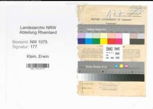 Entnazifizierung Erwin Klein , geb. 21.05.1906 (Lehrer)