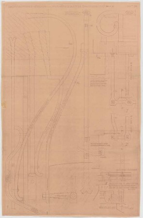 Fischer, Theodor; Nördlingen; Landwirtschaftsschule - Schlosserarbeiten (Ansichten, Schnitte)