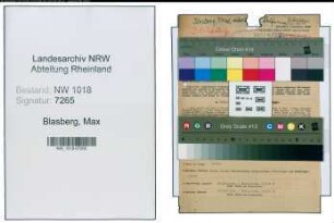 Entnazifizierung Max Blasberg , geb. 03.06.1895 (Kaufmann)