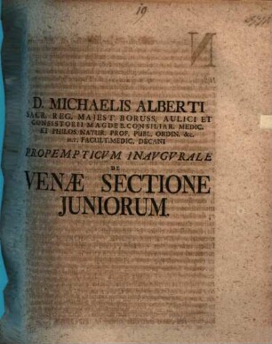 Propempt. inaug. de venae sectione iuniorum