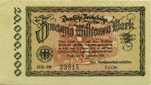 Gutschein - 20 Mill. Mark