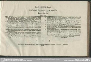 Tab. XXXIV. Pars II. Scamnum Seculare porro