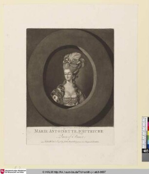 Marie Antoinette, d'Autriche, Queen of France.