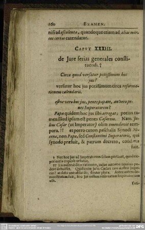 Caput XXXIII. de Iure serias generales constituendi