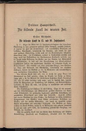Dritter Haupttheil. Die bildende Kunst der neueren Zeit.