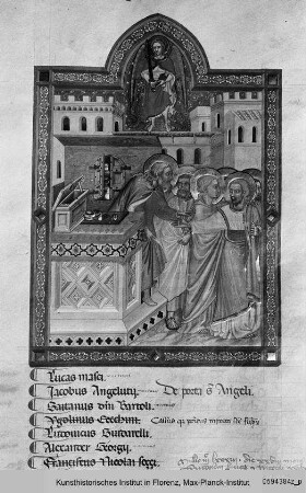 Matrikel der Geldwechsler : Berufung des Heiligen Matthäus zum Apostel