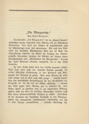 "Die Morgenröte" von Josef Ruederer