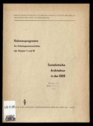 Sozialistische Architektur in der DDR