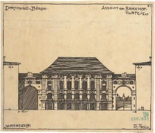 Fischer, Theodor; Dortmund; Börse - Bahnhofsplatz (Ansicht)