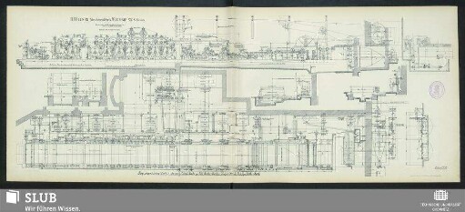 Zchg. 7099. Papiermaschine 2200mm beschnittene Arbeitsbreite für Titl. Fockendorfer Papierfabrik Act. Ges. Fockendorf