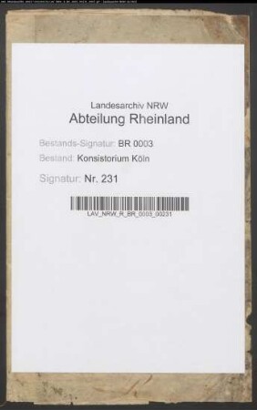 Ordination und Introduktion der evangelischen Geistlichen, Buchstabe R (J. H. Renkhoff in Odenspiel)