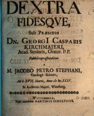 Dextra fidesque