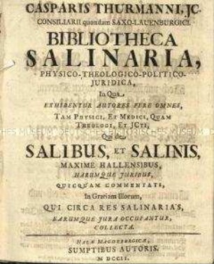 Bibliographie über die Salzvorkommen in Halle (Saale)