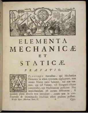 Elementa Mechanicae et Staticae.