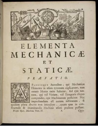 Elementa Mechanicae et Staticae.