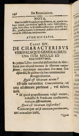 146-156, Caput XIV: De Characteribus