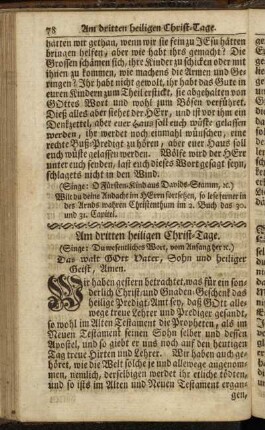 Am dritten heiligen Christ-Tage