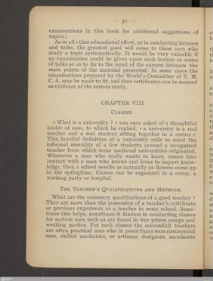 The teacher's qualifications and methods