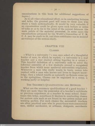 The teacher's qualifications and methods