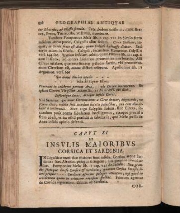 Caput XI. De Insulis Maioribus Corsica Et Sardinia