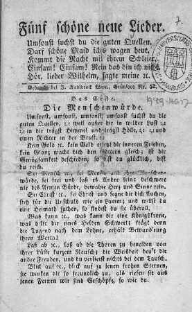 Die Menschenwürde.