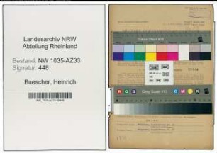 Entnazifizierung Heinrich Buescher , geb. 22.02.1898 (Bergmann)