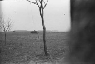 Gelände mit Panzer