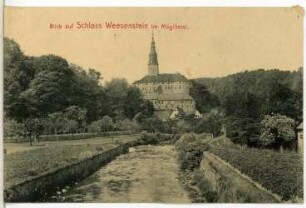 Weesenstein. Blick auf das Schloss