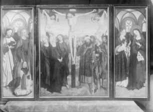 Triptychon mit Kreuzigung