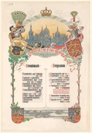 Menükarte : Prunkmahl, Schloß Schwerin