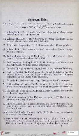 [Aldegrever-Zündt] (Nr. 1 - 1901)