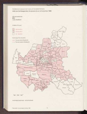 Stimmenanteile der SPD in den Stadtteilen
