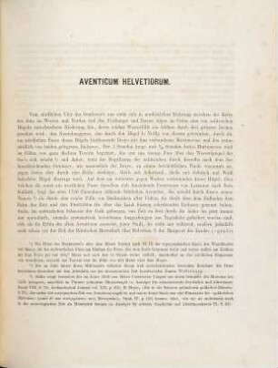 Aventicum Helvetiorum, 1