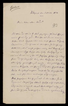 93: Brief von Julius von Hölder an Gottlieb Planck, Stuttgart, 3.11.1881