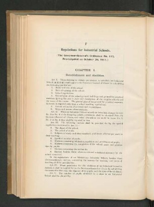 CHAPTER I. Establishment and Abolition.